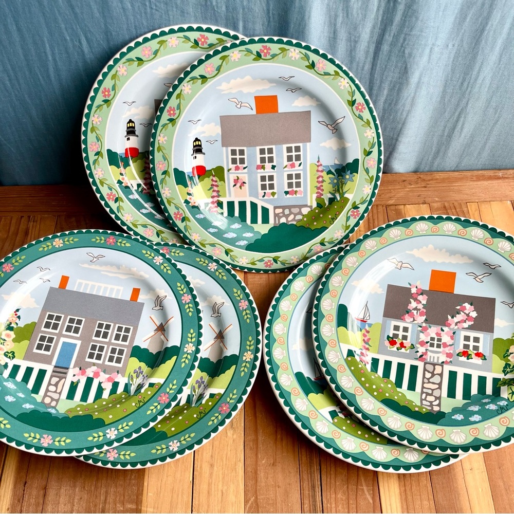 Sakura Nantucket by Claire Murray Plate Set - Set of 6